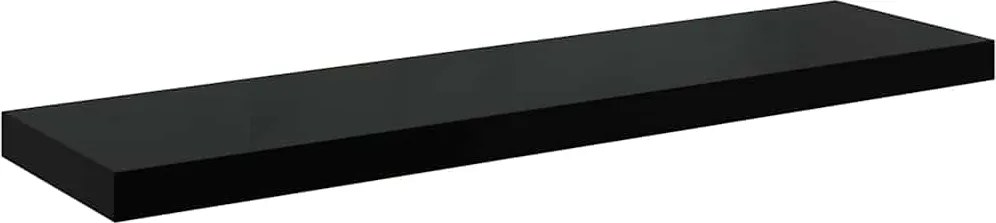 vidaXL magasfényű fekete MDF lebegő fali polc 90 x 23,5 x 3,8 cm