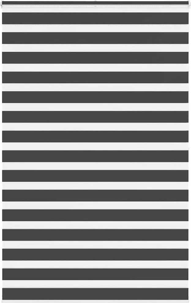 vidaXL zebrafüggönnyel fekete szövetszélesség 145,9 cm poliészter