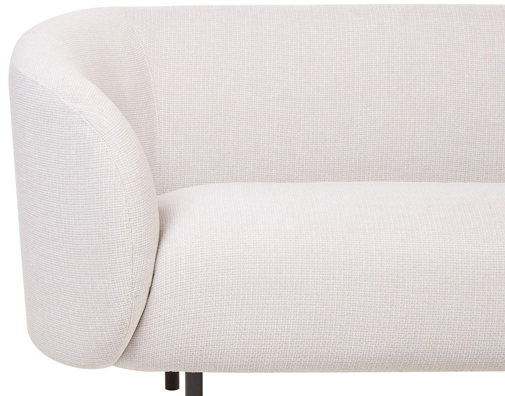 Kétszemélyes bézs és fekete kanapé LOEN Beliani