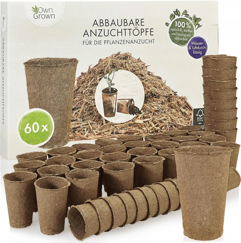 Fa kaspó OwnGrown 4,5 cm x 4,5 x 7 cm