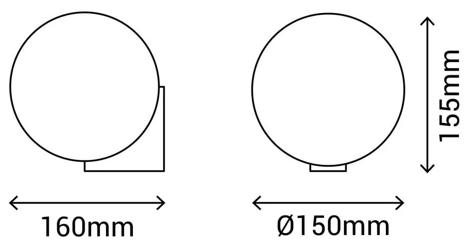 Obi ezüstszínű falilámpa, ø 15 cm - SULION