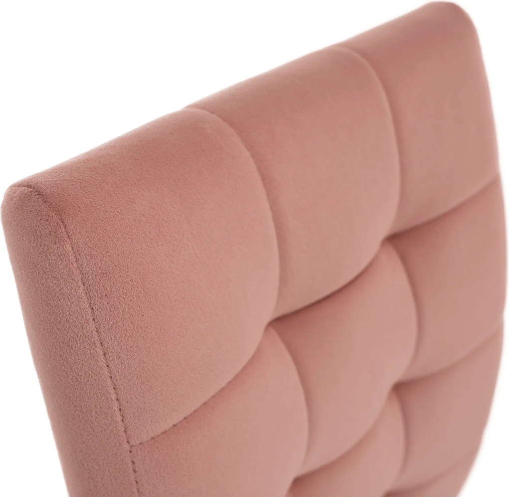 Étkezőszék, rózsaszín Velvet szövet/króm, SALOMA NEW