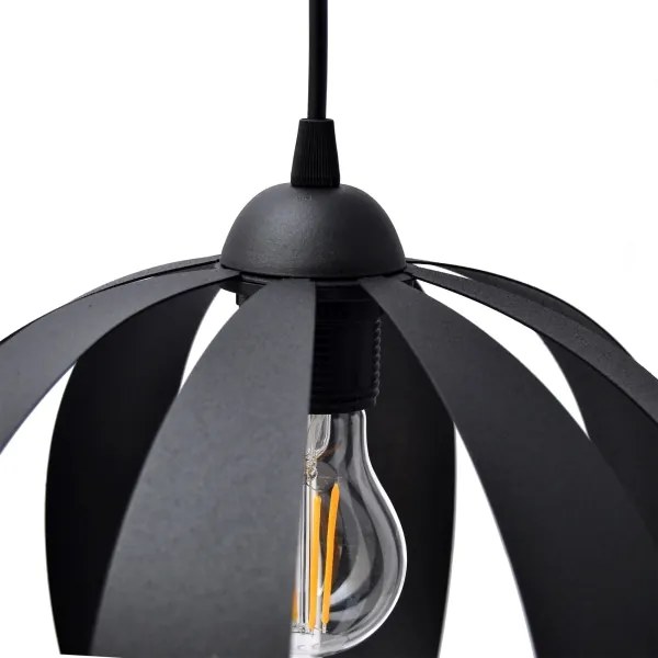 Csillár zsinóron NEWTON 1xE27/15W/230V fekete