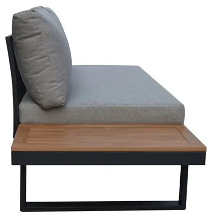 Kerti Garnitúra, Alumínium + Polywood, Szürke. GREY