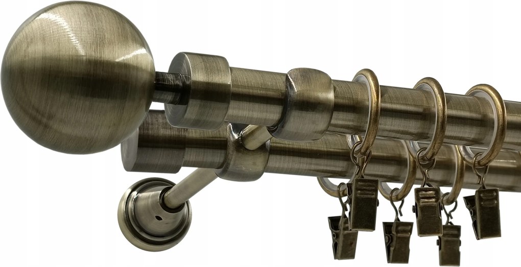 Függönykarnis Dupla Gömb Modern 19+19mm Arany 320cm