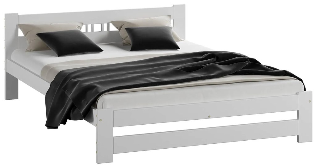Fa ágy 160x200 LUX VitBed fehér + Matrac 160x200 Niobé