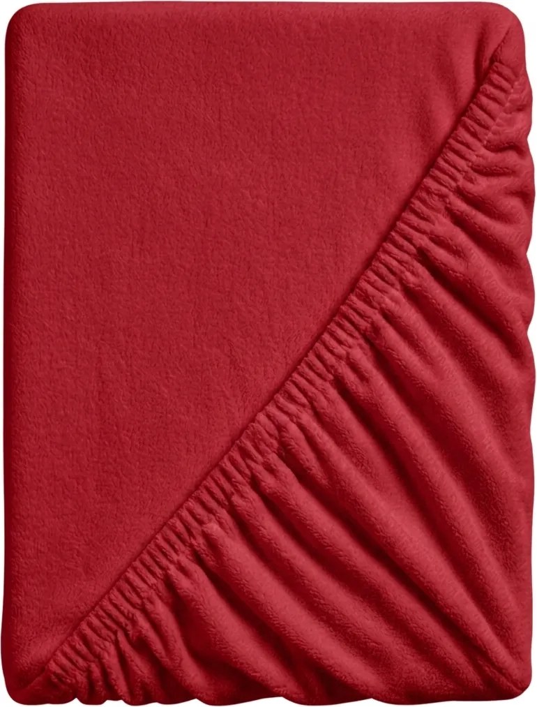 Mikroplüss lepedő SOFT 90x200 cm sötétpiros