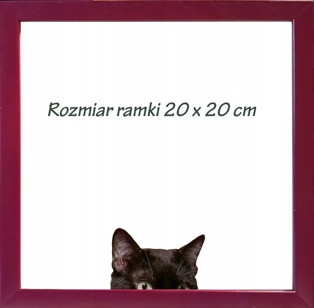 Képkeret, állítható vagy akasztható, 20x20 cm, burgundi fa