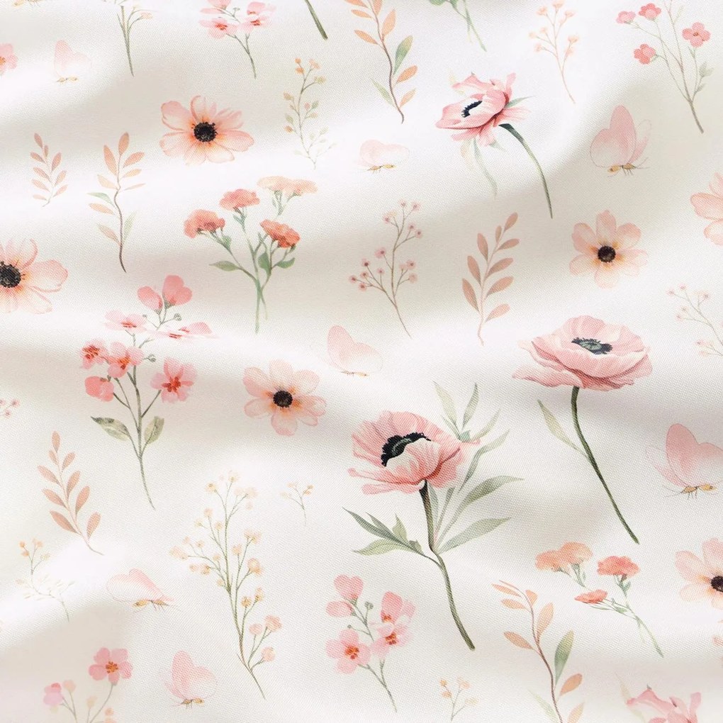 Goldea kör alakú teflonos terítő - rózsaszín virágok Ø 120 cm