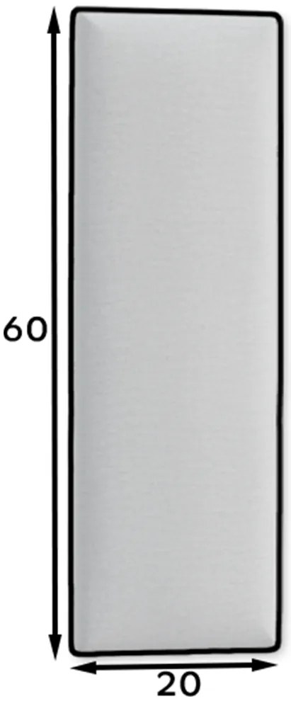 Kárpitozott fali panel QUADRATTA 20x60 cm - több színben Termék színe: Világosszürke