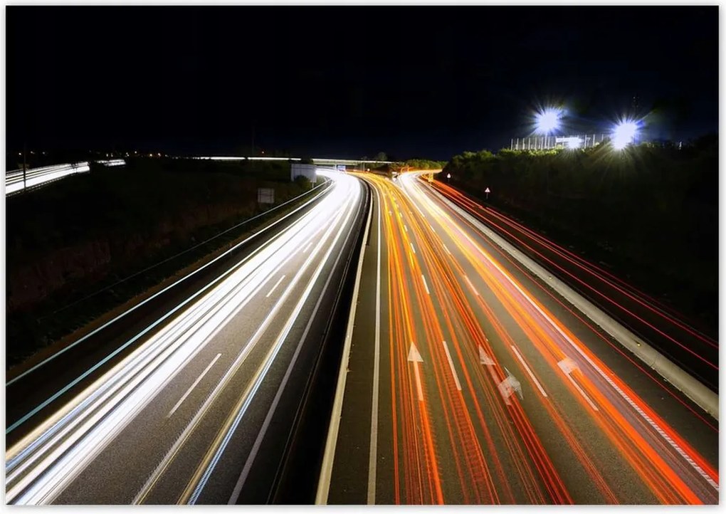 Poszterek 100x70 Autópálya Utca Éjszaka
