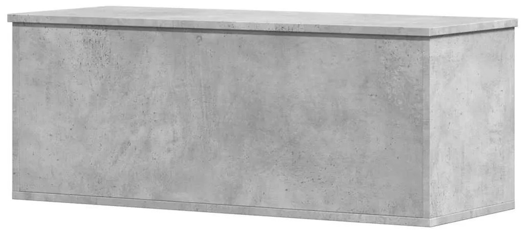 betonszürke szerelt fa tárolóláda 90 x 35 x 35 cm