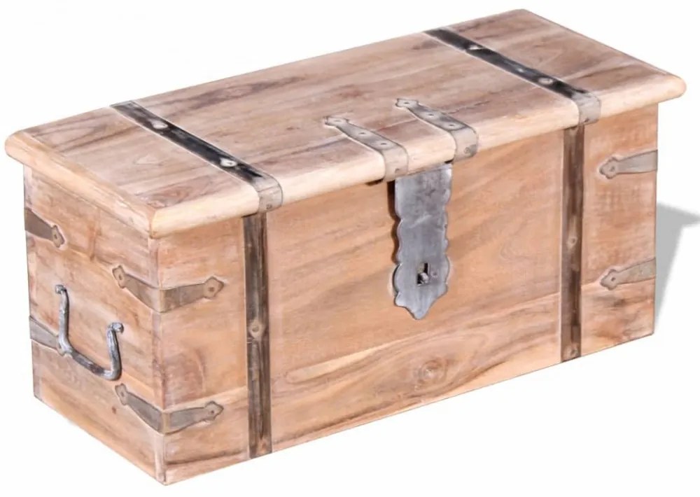 Kétrészes, tömör akácfa tárolóláda készlet