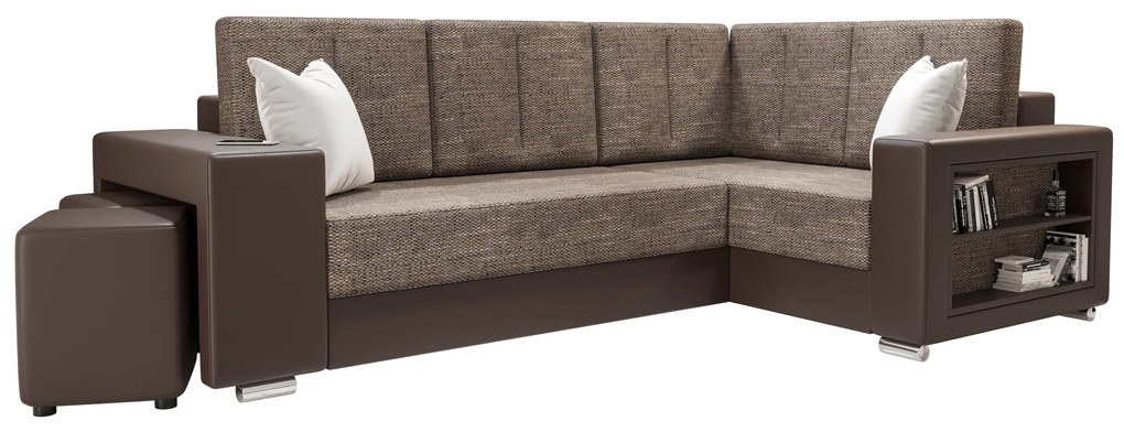 Sarok ülőgarnitúra Lush (barna + sötétbarna) (J). 1062064