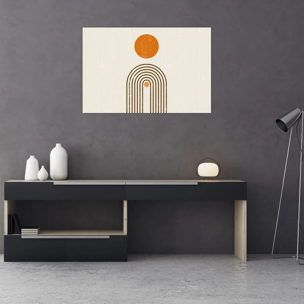 Kép - Barna ívek (90x60 cm)