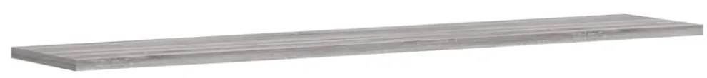 4 db szürke sonoma színű szerelt fa fali polc 100 x 20 x 1,5 cm