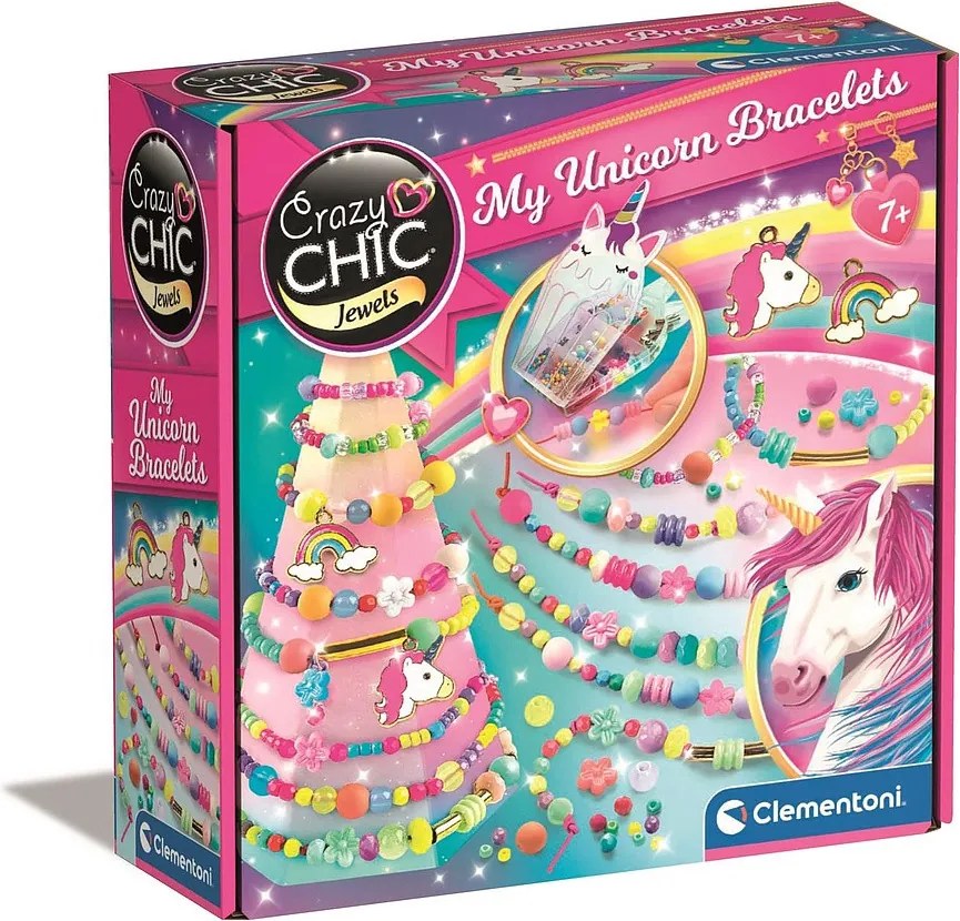 Crazy Chic Unicorn karkötő készítő kreatív szett Clementoni