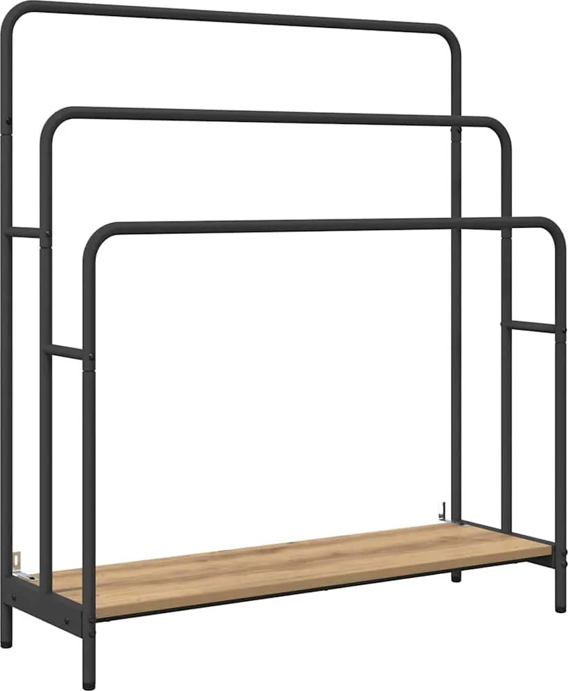 vidaXL Ruhaszárító polcokkal Artisan tölgy 90 x 30 x 100,5 cm Faanyag