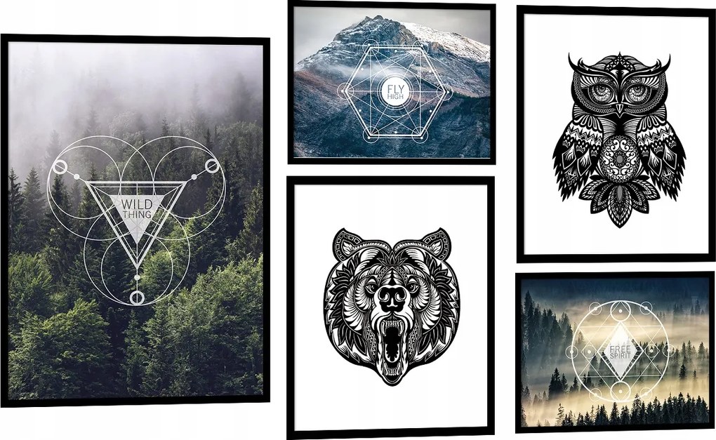 XXL Nagy Szett 5db-os Vászonkép Poszter KP061