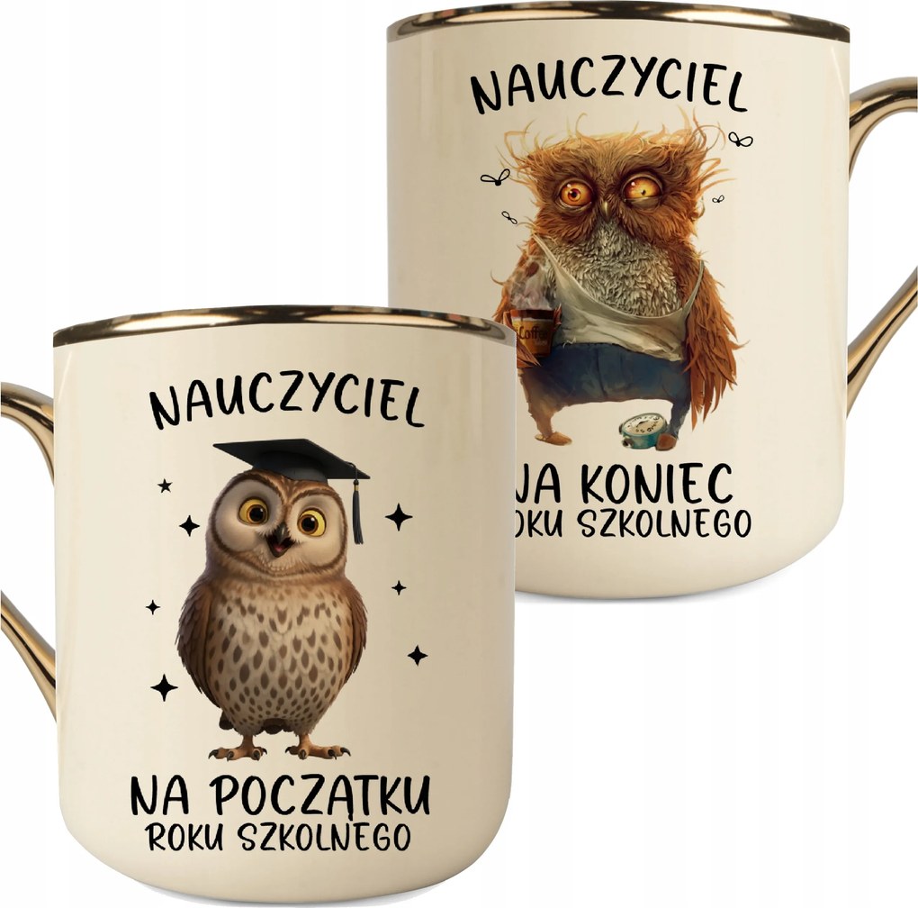 Krém-arany Bögre Tanár A Tanév Elején És Végén