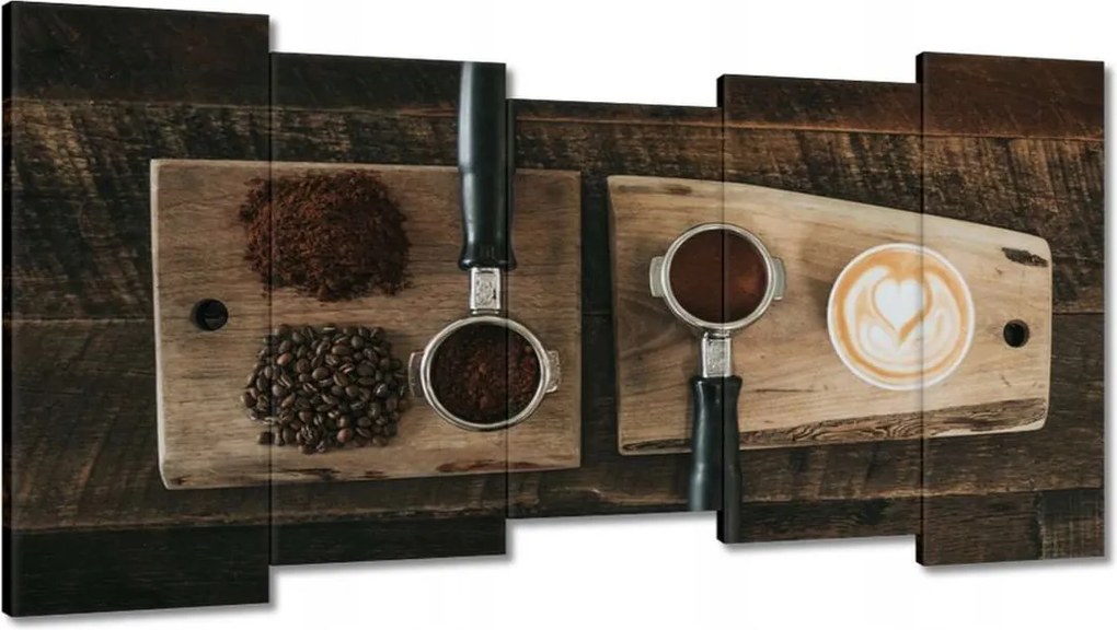 Vászonkép 150x80 Kávé ínyenceknek Bronz