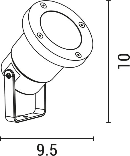Kültéri lámpa 1xGU10/5W/230V IP65 szürke