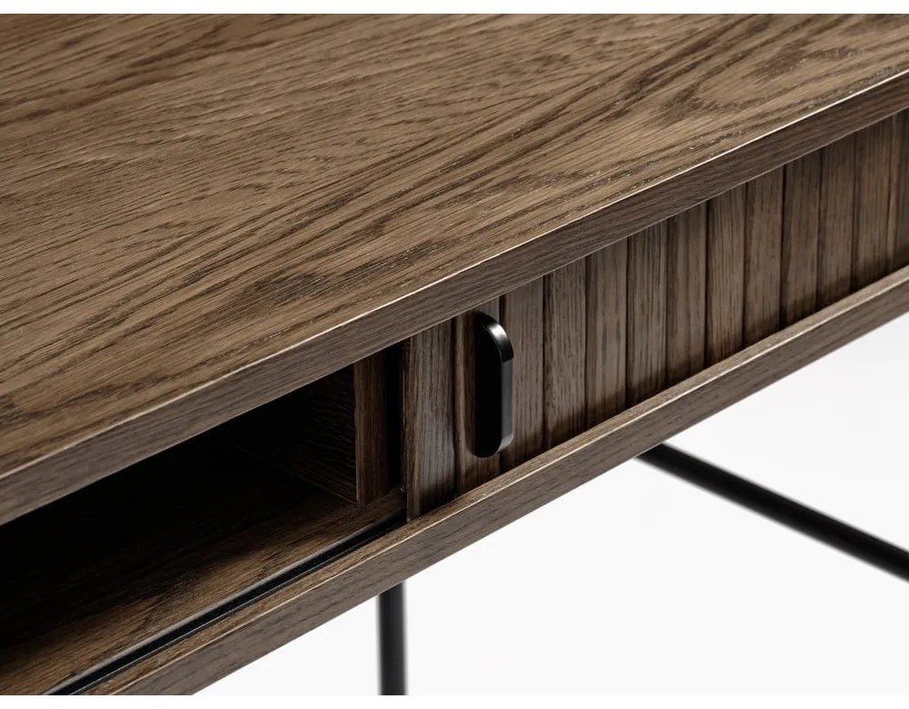 Íróasztal tölgyfa dekorral 60x120 cm Nola – Unique Furniture