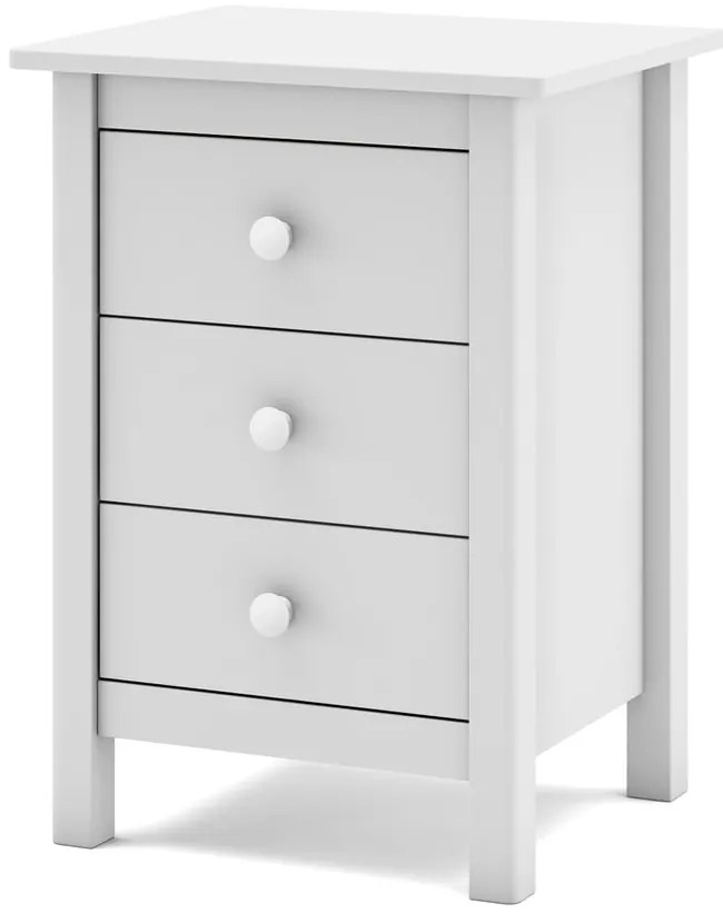 Fehér borovi fenyő gyerek éjjeliszekrény Max – Marckeric