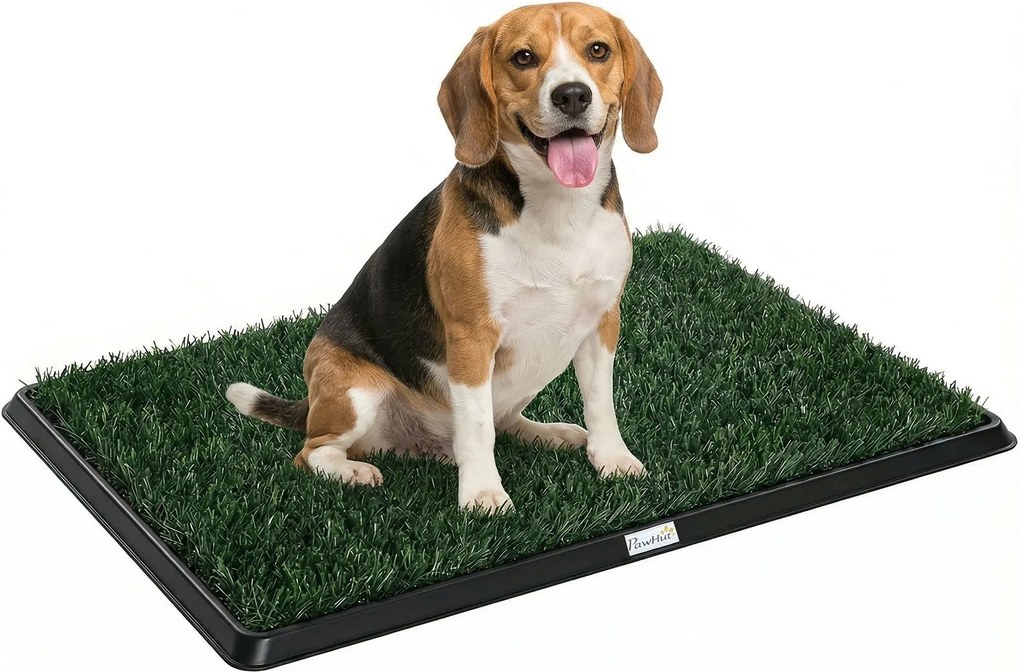 PawHut kutyatoalett 76 x 50,5 cm — mosható műfű kölyökkutya-toalett erkélyre és lakásba | Aosom