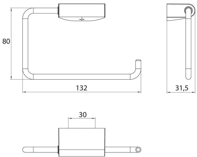 AREZZO design NORO wc papír tartó, króm