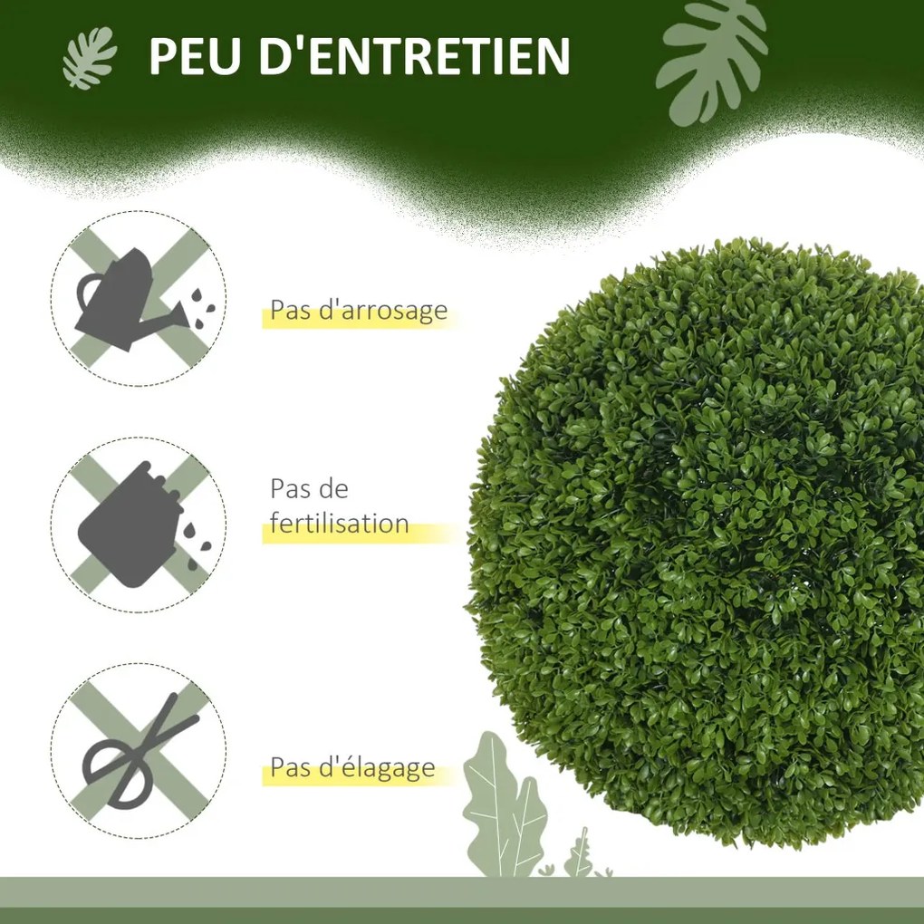 Műnövény szett, 2 db buxus, 40cm magas