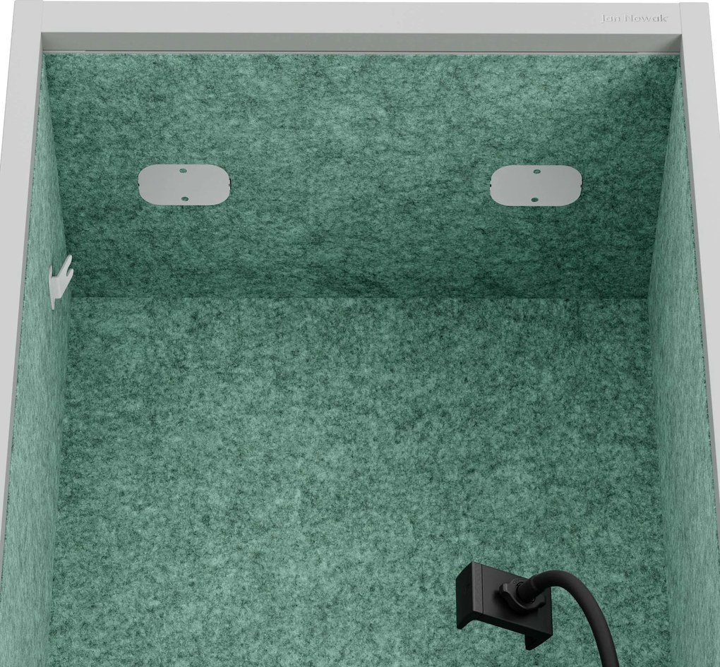 Sally 600mm korpus Szary - siedzisko Zielony