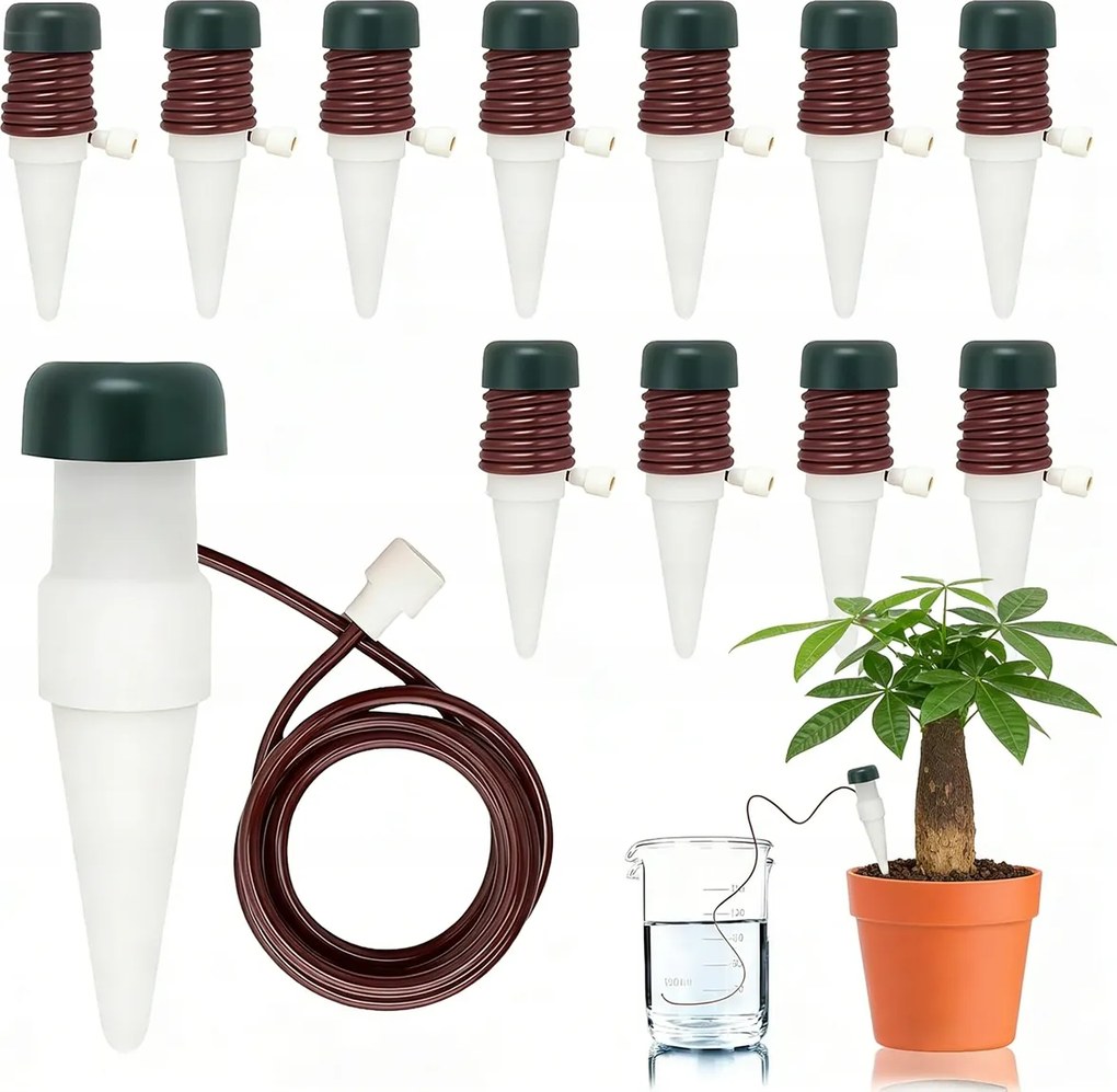 Öntöző kaspó növények öntözőrendszer 12x adagoló