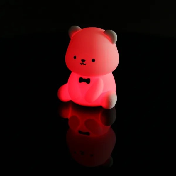 Globo 2870 - TEDDY LED RGBW, fényerőszabályozható, újratölthető gyerek éjjeli lámpa, 1 W LED, 5 V, 1200 mAh, mackó alakú