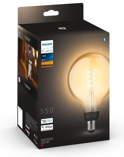 LED Dimmelhető izzó Philips Hue WHITE FILAMENT G125 E27/7W/230V 2100K