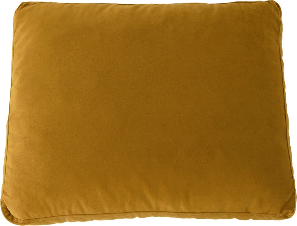 Teljesen kárpitozott heverő, mustár színű szövet, LUANA