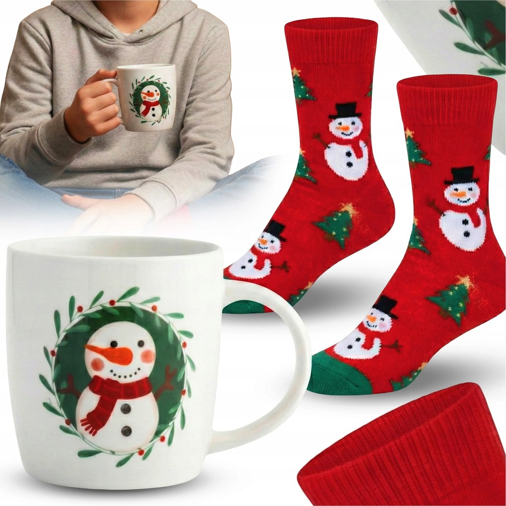 Bögre Zokni Ajándék Szett Karácsonyra Ajándék Karácsonyi Ajándék