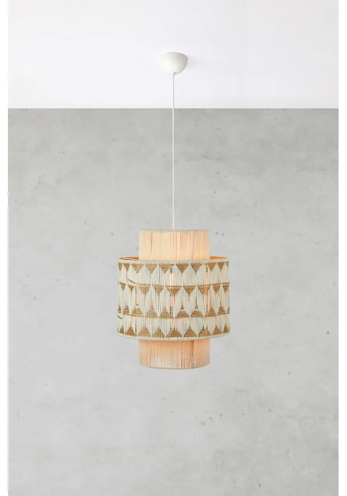 Natúr színű függőlámpa textil-juta búrával ø 45 cm Ano – Markslöjd