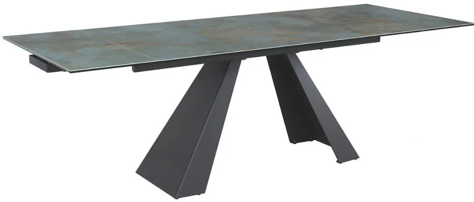 Salvadore bővíthető étkezőasztal kerámia türkiz 160-240 cm