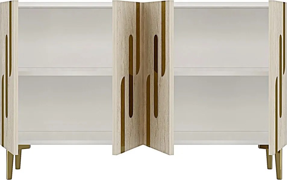 Ece 120 - White, Travertine, Gold