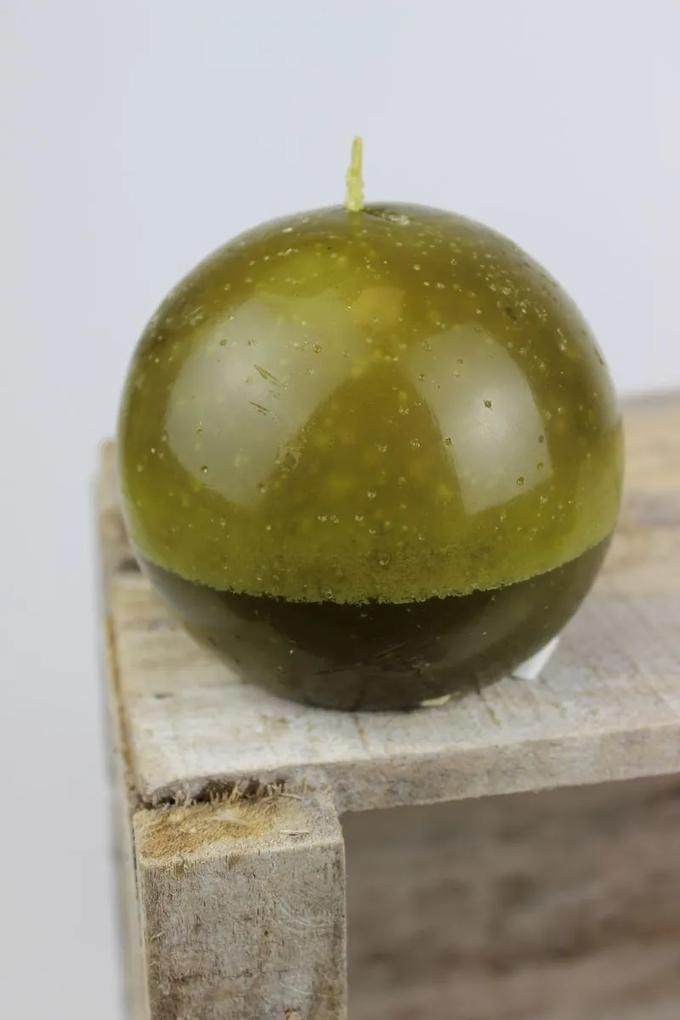 Zöld gömb alakú illatos gyertya 10cm