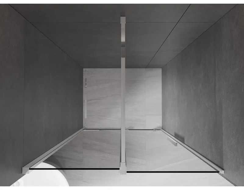 Mexen Velar, tolózuhanyajtó nyitáshoz 120 cm, 8 mm szürke üveg, króm, 871-120-000-41-01