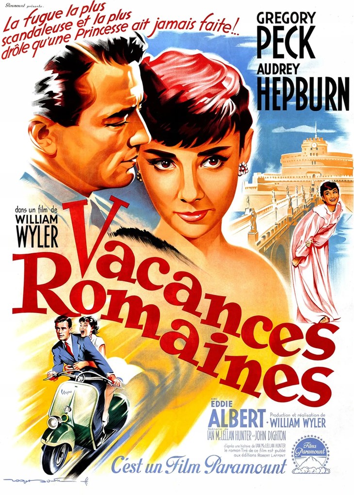 Poszter Roman Holiday Római nyaralás French