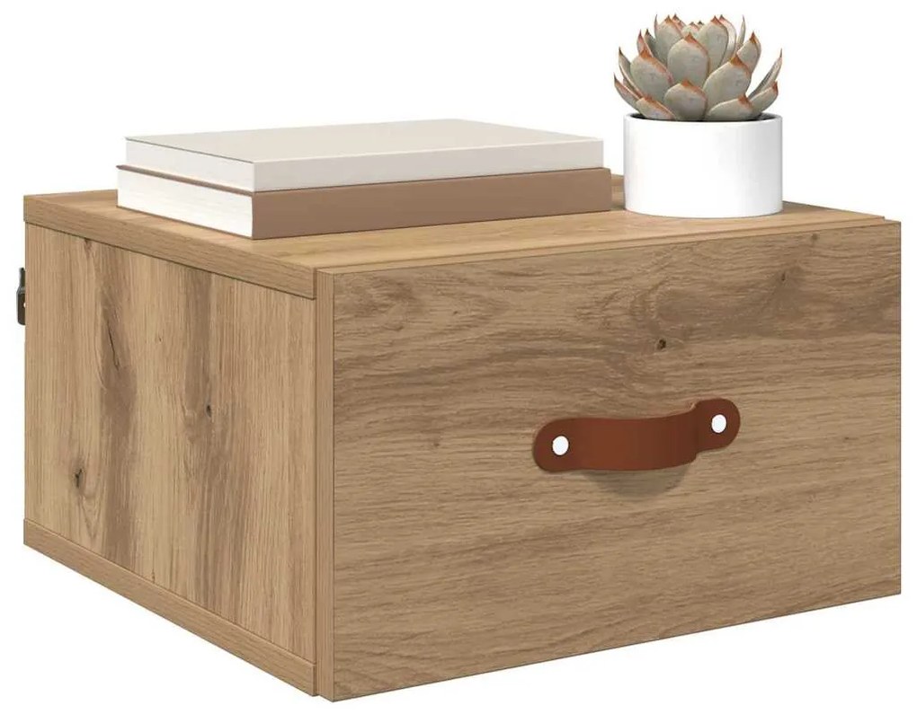 Fali éjjeli szekrény Artisan tölgy 35 x 35 x 20 cm Faanyag