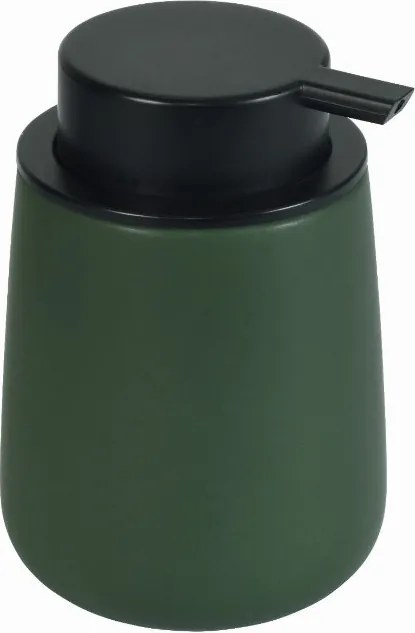 Stílusos szappanadagoló zöld színben praktikus kiegészítő a belső terekhez