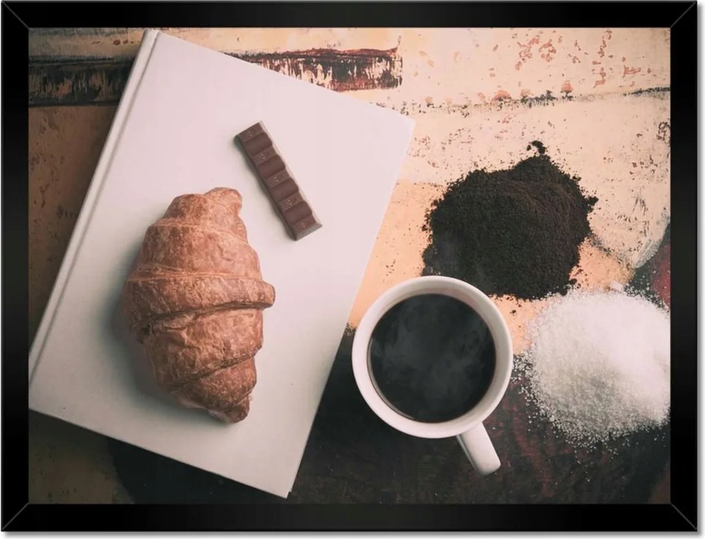 Poszterek keretben 40x30 Reggeli croissant