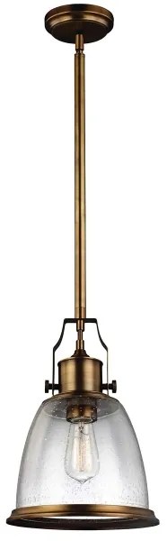 Feiss FE-HOBSON-P-M-AB - Csillár rúdon HOBSON 1xE27/60W/230V bronz