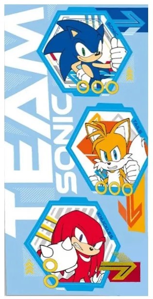 Sonic a sündisznó Team fürdőlepedő, strand törölköző 70x140cm