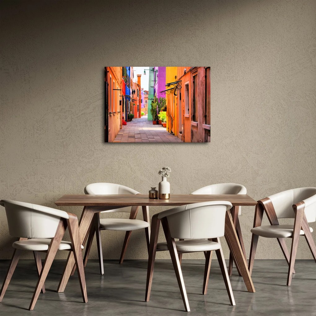 Színes olasz utca képe (70x50 cm)