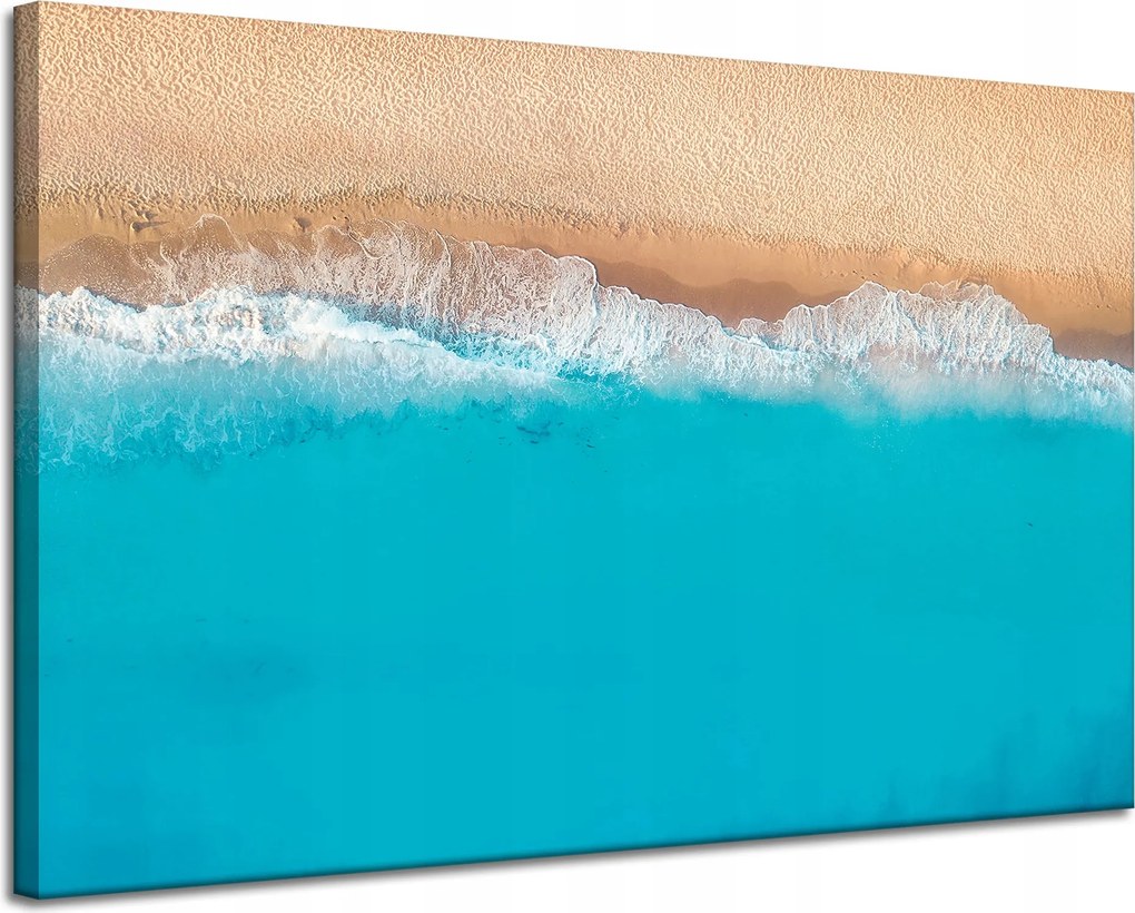 Vászonkép Tengerpart Víz Hullámok Kék 120x80 cm Ideális ajándék